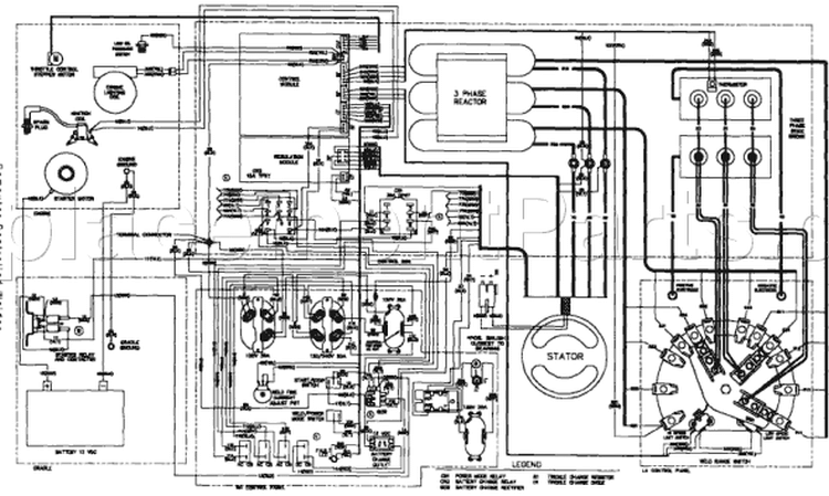 Page E Diagram and Parts List for 9683-1  Briggs and Stratton Generator